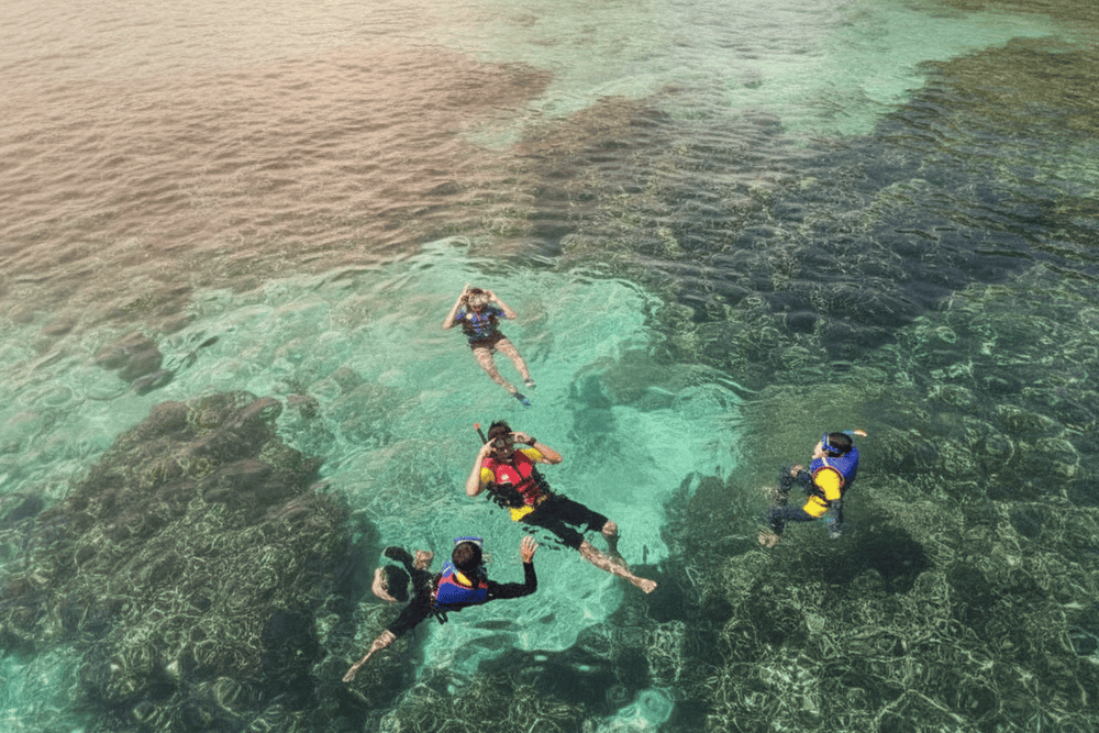 Swimming and snorkeling are favorite activities for visitors at Bai But and Bai Dai beaches